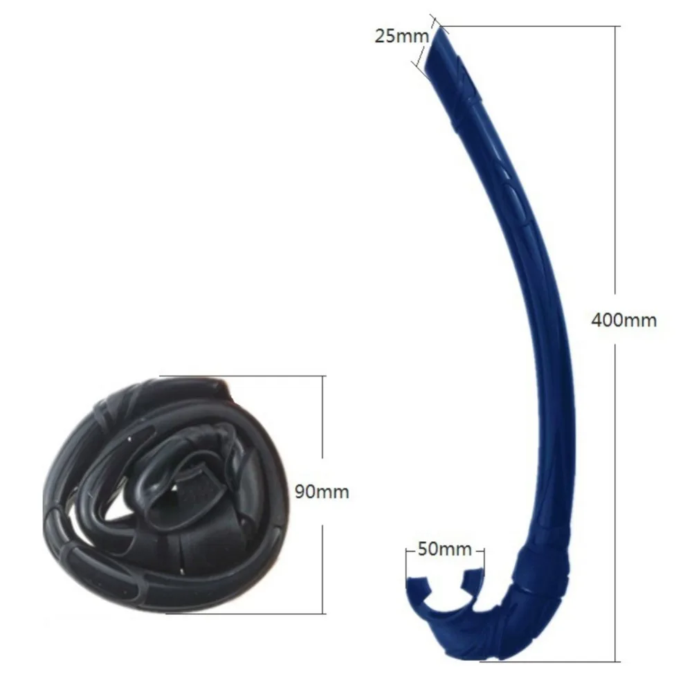 Silicone Folding Flexible Roll Up Full Wet Type Snorkel Breathing Tube For Diving Snorkeling Swimming Water Sports