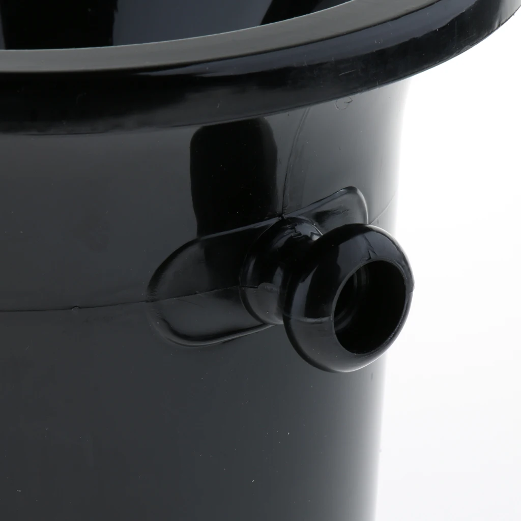 3-Liter Black Wine Chiller Plastic Champagne Cooler Bucket with Handles and Lid