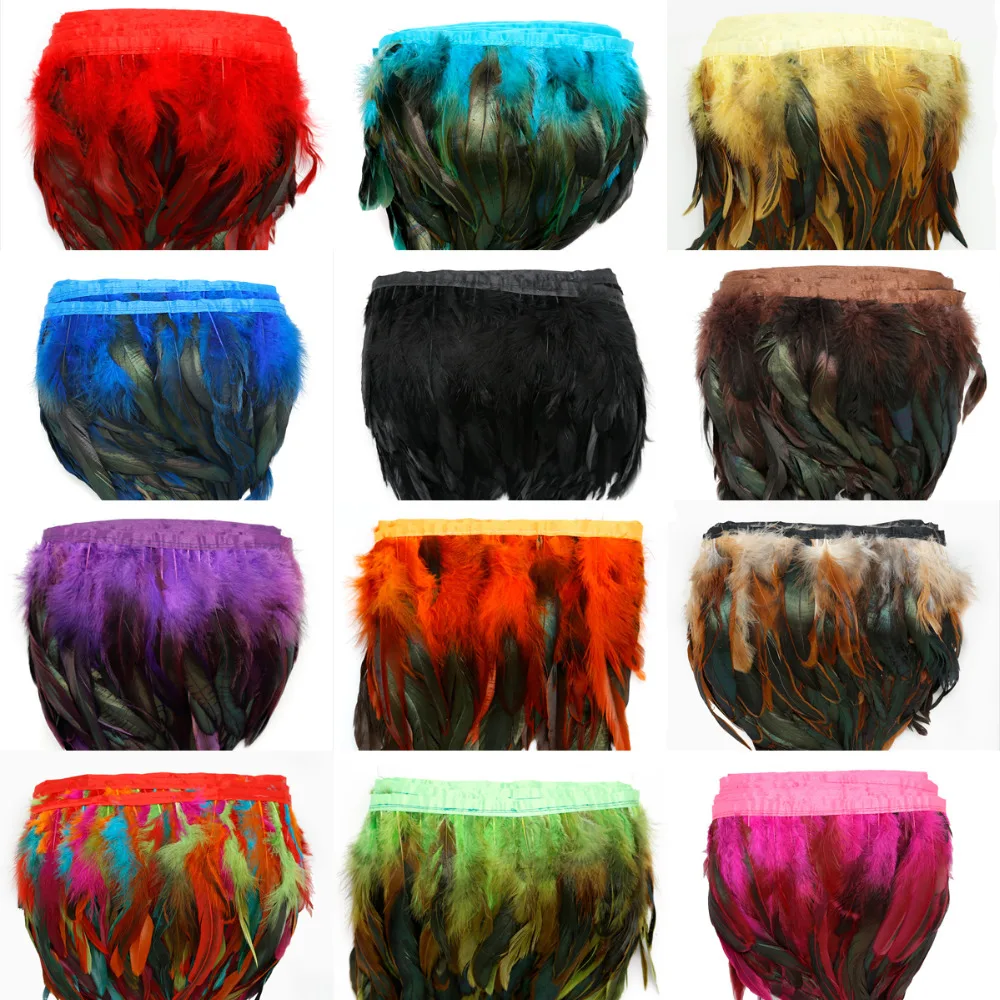 

Beautiful Fashion Chicken Feathers (purple swimsuit) High 10-15cm 1m/bag DIY Clothing Hat Jewelry Decoration