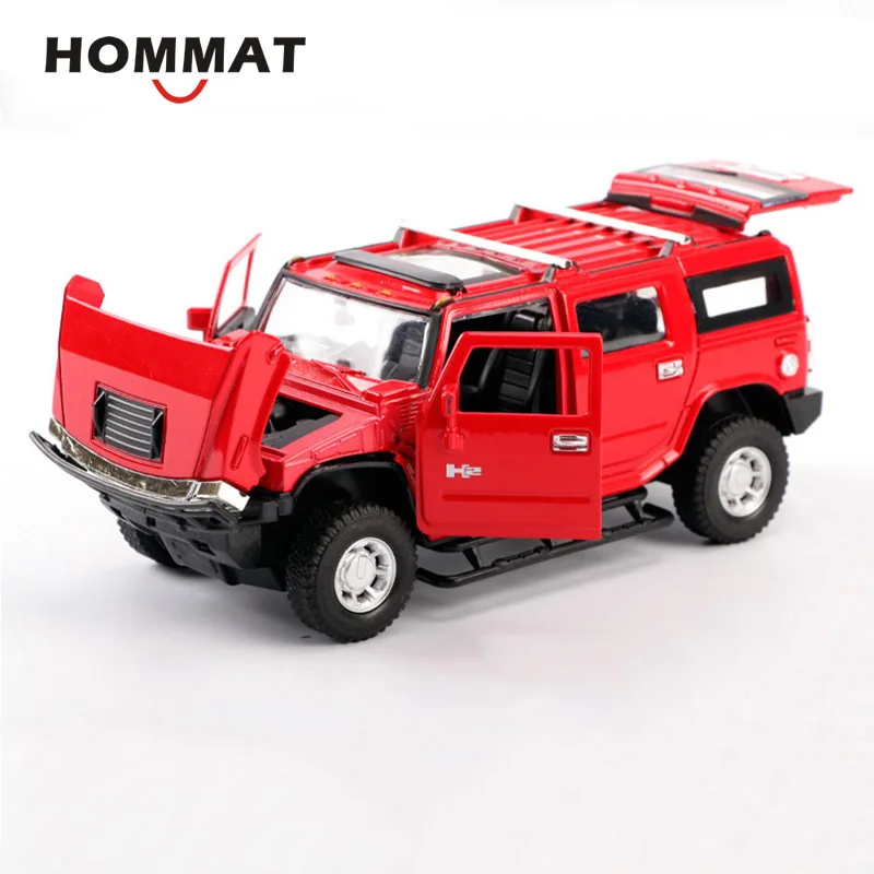 HOMMAT имитация 1:32 Hummer H2 внедорожный внедорожник литая модель игрушечного автомобиля Модель автомобиля литая металлическая коллекция подарок назад красный