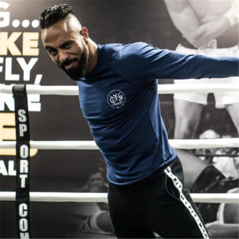 Men Long sleeve T-shirt Gym Fitness Bodybuilding  (1)