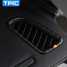 TPIC успешно углеродного волокна приборной панели Кондиционер Vent Выход Обложка отделка рамка для Mercedes C Class W205 C180 C200 GLC аксессуары