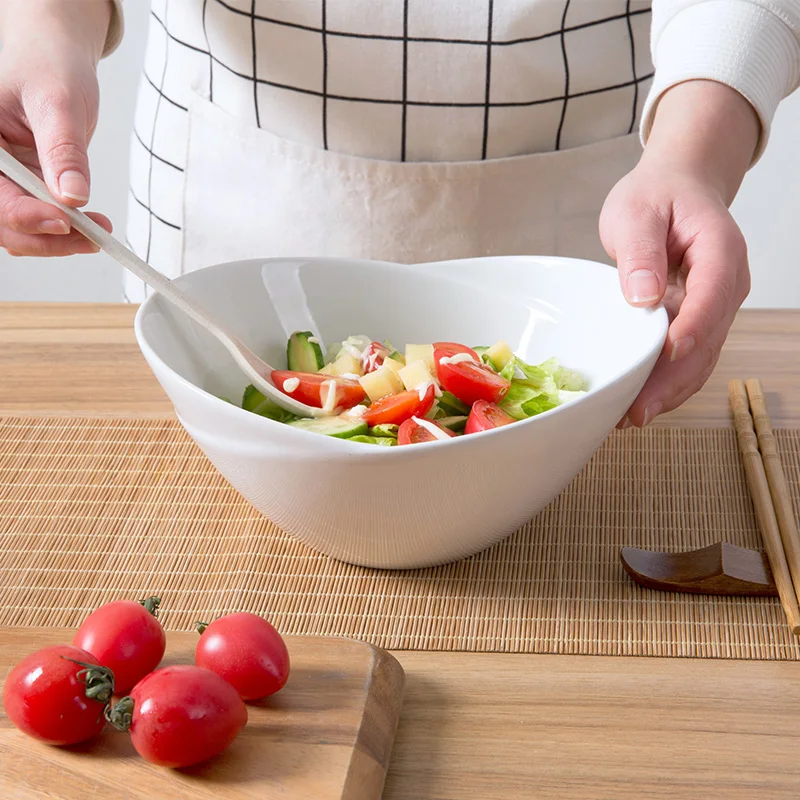 Home large ceramic soup bowl Home salad Creative soup Big Noodle bowl