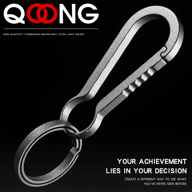 QOONG 2018 высокого качества Титан сплав брелок для ключей на цепочке Для женщин