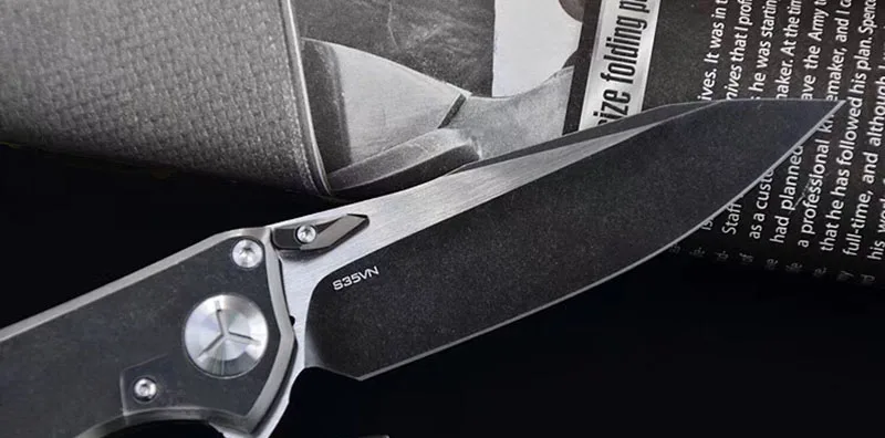 Складной нож Kevin John VENOM 4 Wing Flipper карманный клинок S35VN с титановой ручкой для
