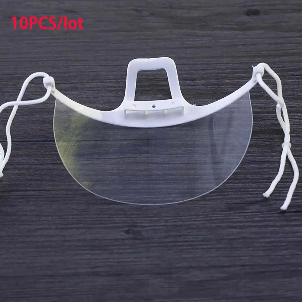 

10PCS /Lot 14x10cm Transparent Mask Anti-fog Protecive Mask for Dental Doctors Food Hotel Kitchen Restaurant Working Health Care