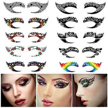 

Temporary Eye Tattoo Eyeliner Stickers Waterproof Face Makeup Sticker Butterfly Halloween Temporary Tattoos for Children Make Up