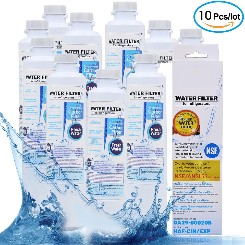 

Free Shipping Refrigerator Water Filter Replacement Cartridge Activated Carbon Water Filters for Samsung DA29-00020B 10 Pcs/lot
