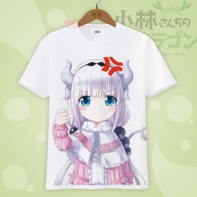 Новая футболка Kobayashi san Chi no Maid Dragon, футболка для костюмированной вечеринки, аниме Maid Kanna, летние хлопковые футболки - Цвет: 24