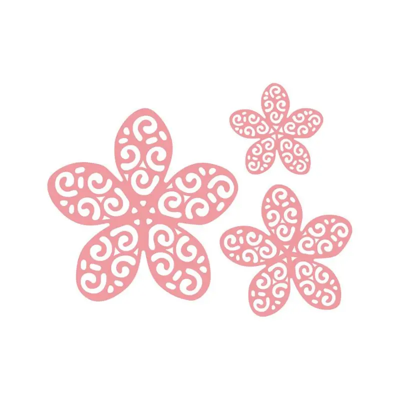 

1 Set 3D Hollow Flower Metal Cutting Dies Stencil DIY Scrapbooking Album Stamp Paper Card Embossing Craft Decor