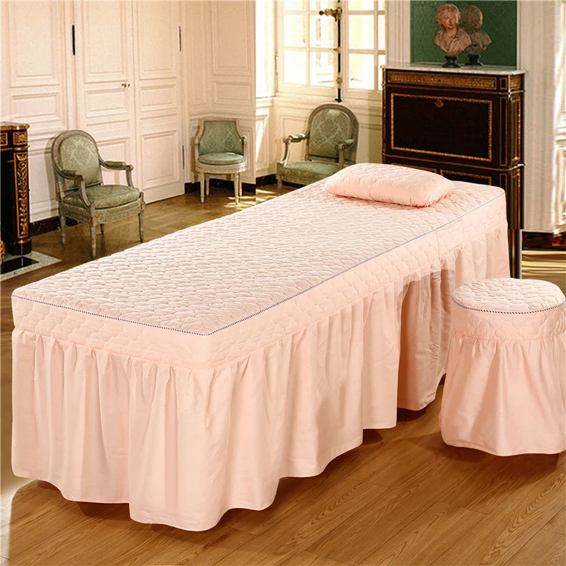 Мягкий салон красоты утолщенная кровать юбка сплошной цвет кровать для парикмахера эстетический салон несколько цветов настраиваемый размер# sw - Цвет: -LY-01-yu