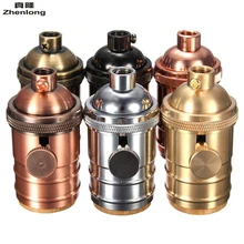 Винтаж эдисональная лампа E27 винтовой цоколь лампы алюминиевый держатель лампы Промышленные Ретро подвесные фитинги блеск крепление патрона лампы