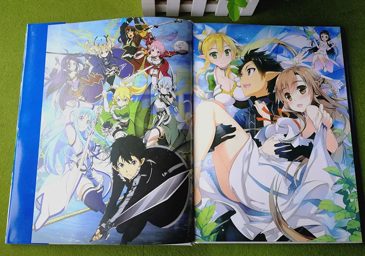 Sword Art Online SAO Art Book Kirito Yuuki Asuna Fanart каталог брошюр иллюстрации Artbook альбом картина подарок Kazuto Косплей