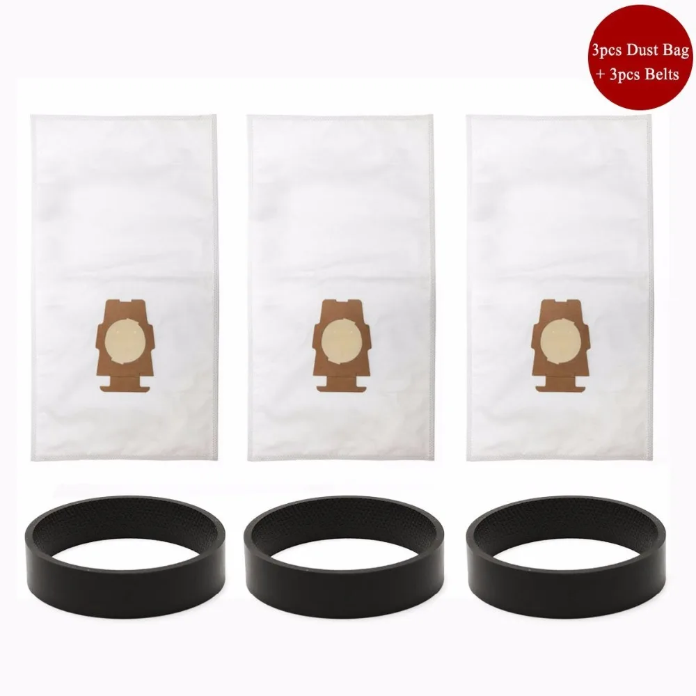 

3pcs Kirby Universal Bag suitable + 3 Belts for Kirby Universal Hepa Cloth Microfiber dust Bags for KIRBY Sentrial F/T 204808