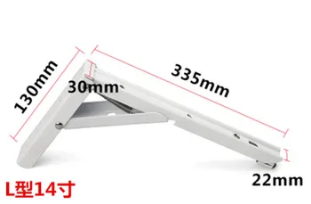 

2PCS Custom Folding Triangle Wall Mount Table Shelf Bracket, 335mm length x 130mm width x 30mm thickness