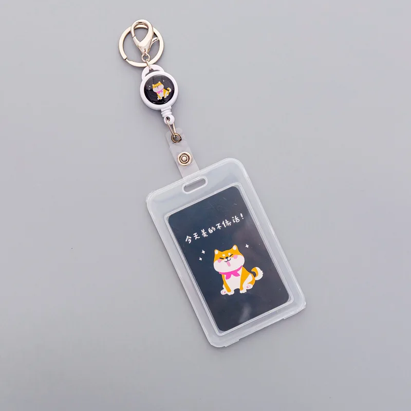 Kawaii Unicorn dog Magic Matrix Retractable Badge Card Holder Nurse Doctor Exhibition Pull Key ID Name Card Badge Holder - Цвет: 11