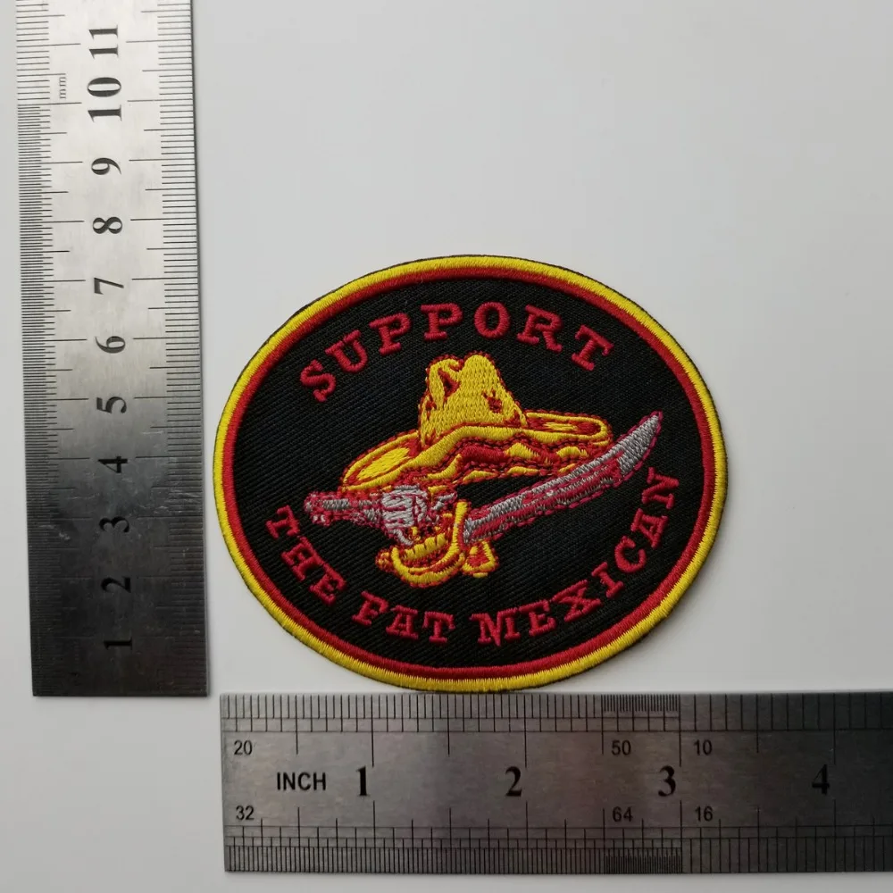 PZG0005 (2)Bandidos Support The Fat Mexican Embroidered Iron On Patch