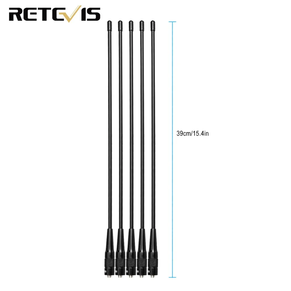 Рация Retevis 5 шт. антенна VHF UHF для Baofeng H777 рации Kenwood C9030A с возможностью поворота на
