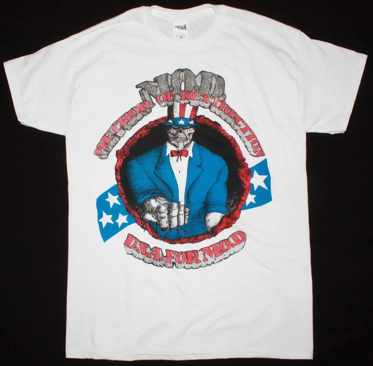 M.O.D. U.S.A. FOR M.O.D. CROSSOVER THRASH ANTHRAX S.O.D. NEW WHITE T-SHIRT Short Sleeve Cotton T Shirts Man Clothing M.O.D. U.S.A. FOR M.O.D. CROSSOVER THRASH ANTHRAX S.O.D. NEW WHITE T-SHIRT Short Sleeve Cotton T Shirts Man Clothing