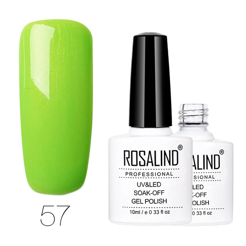 Rosalind гель 1 10 мл чистый цвет лак для ногтей УФ светодиодный праймер лак для Ногтей Стойкий Гель-лак Vernis полуперманентный лак - Цвет: 57
