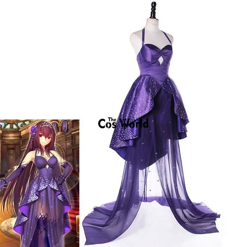 

FGO Fate Grand Order Scathach Full Slip Tee Dress Uniform Outfit Anime Cosplay Costumes