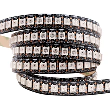 DC5V 1m 2m 5m WS2812B RGB individuellement adressable Smart Led bande de pixels 30 60 144 Leds/m WS2812 IC IP30/IP65/IP67 étanche