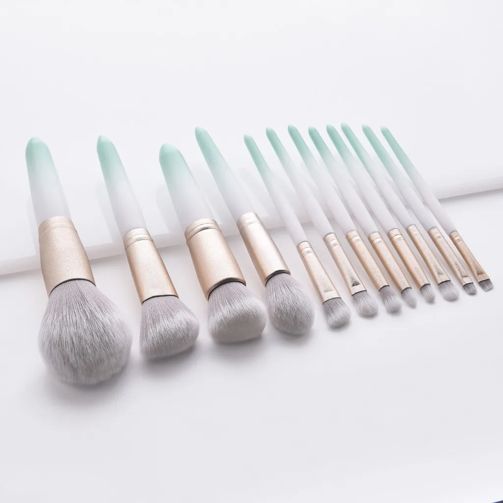 

Foundation Cosmetic Eyebrow Eyeshadow Brush Makeup Brush Sets Tools 12PCS maquiagem profissional completa kit для макияжа 04*