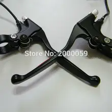 Полный Алюминий рычаг тормоза Non-slip руль для е-байка карманный мини-бритва 2-провод E-велосипед электрический скутер