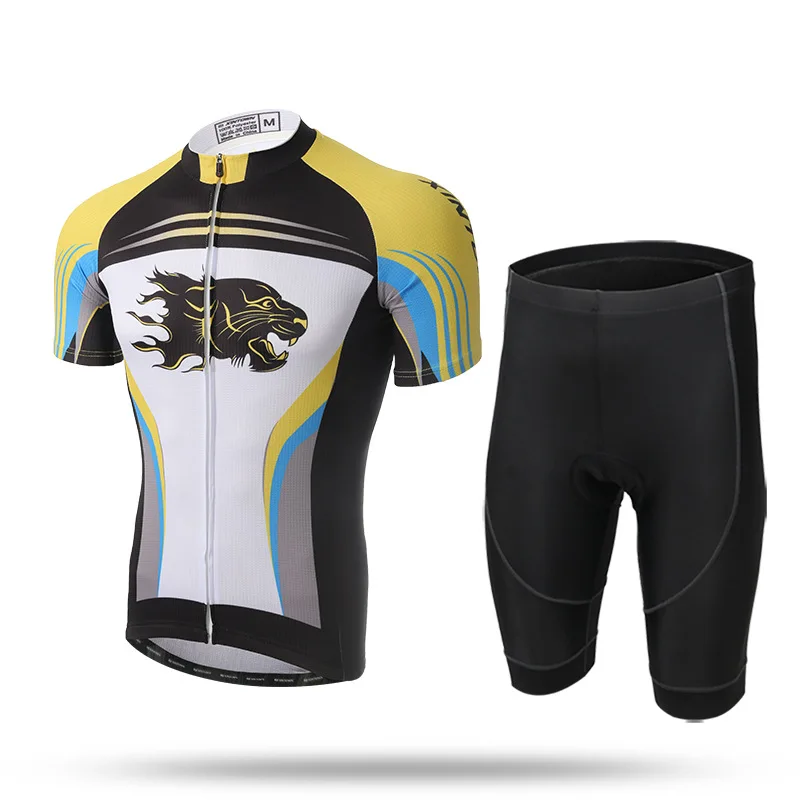 

Ropa Ciclismo Rushed Short Sleeve Men Cycling Clothing The Jersey Short Set 2017 New Summer Suit Male Cheetah Bicycle