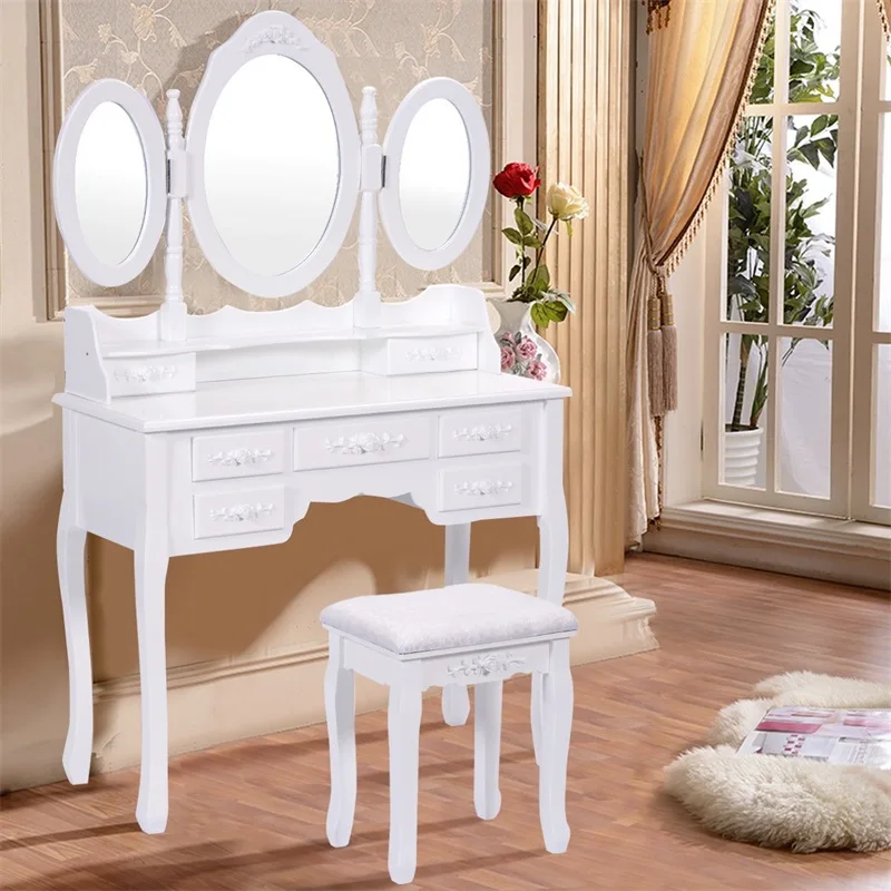 Girl Bedroom Furniture Black White Dresser Makeup Dressing