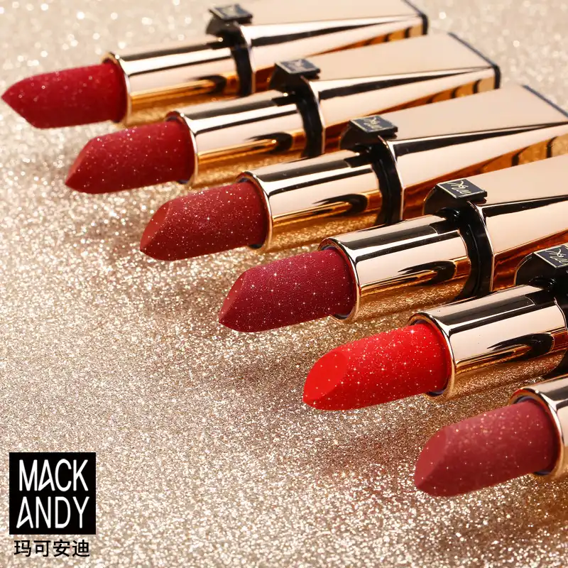 Mack Andy Emas Mewah Lipstik Dengan Glitter Diamond Magnet Lipstik Tahan Air Tahan Lama Pelembab Matte Lipstik Ac080 Lipstik Aliexpress