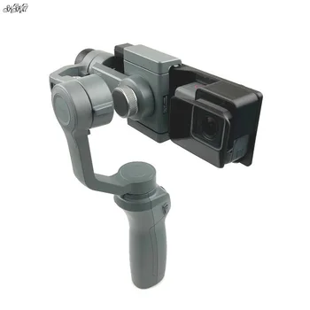 

for GoPro Hero 5 / 6 Adapter switch mount plate + Sun Shade hood For DJI osmo mobile 1/ 2 Gimbal Handheld Action Sports camera
