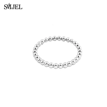 

SMJEL 10 PCS-R033 Wholesale Stacking Band Beaded Durable Rings for Women Full Bead Wire Skinny Ring Bridesmaid Gifts