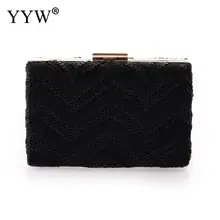 Черный клатч, вечерняя сумочка-клатч, Сумочка через плечо на цепочке, сумка в твердом переплете, Свадебная вечеринка, элегантная сумочка, блестки, прямоугольник