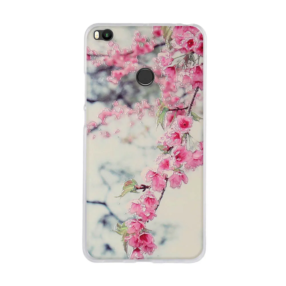 Cover For Xiaomi Mi Max 2 6.44" Soft Silicone TPU Case For Xiaomi Mi Max2 Cute Floral Print Protective Cases Shells Fundas Coque