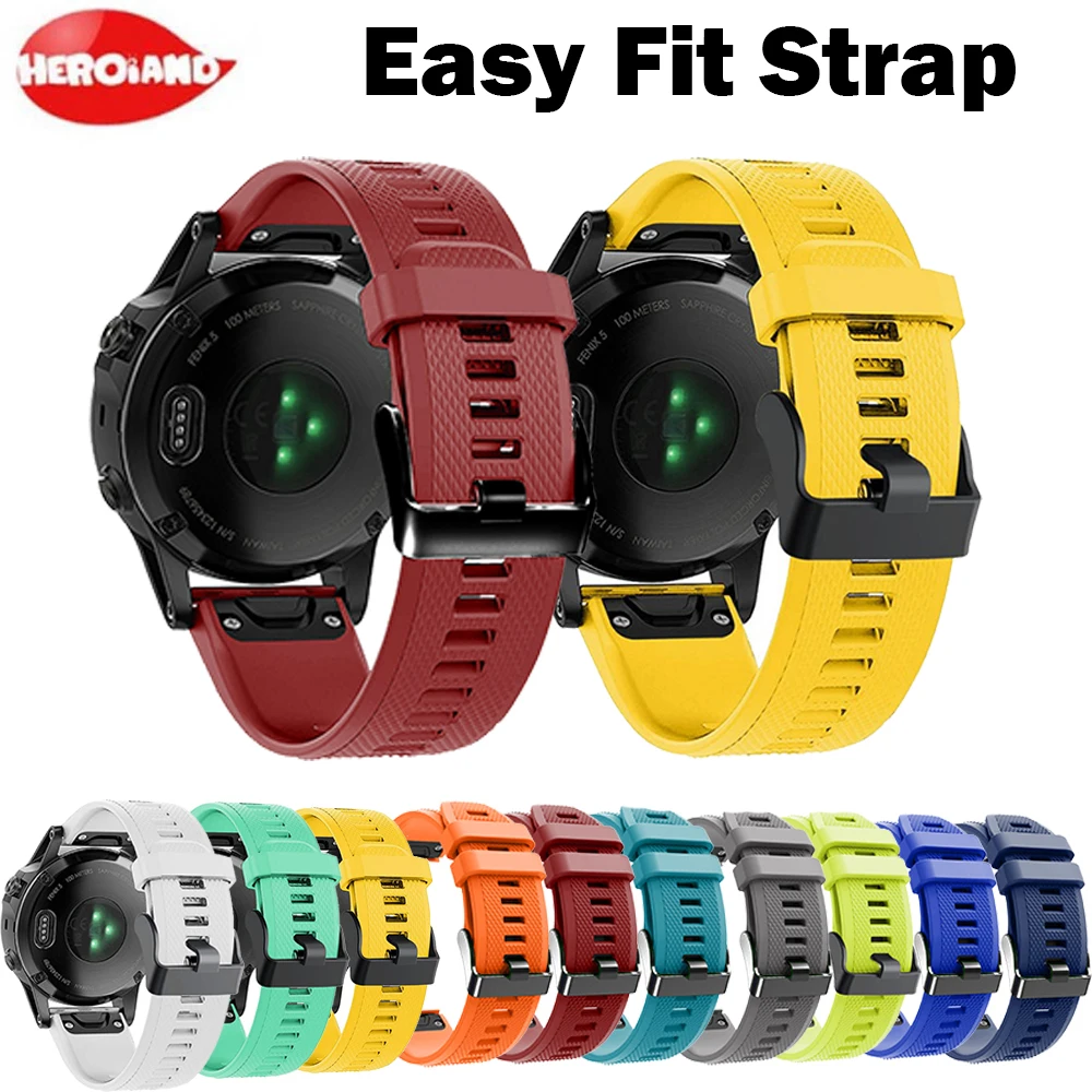 

22mm Quick Release Easy Fit Watch Strap For Garmin Fenix 5/5 Plus men's watches women's bracelet For Garmin Forerunner 945/935