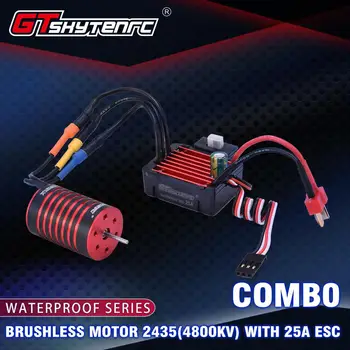 

LeadingStar GTSKYTENRC Combo 2435 4500KV 4800KV Brushless Motor w/ 25A ESC for 1:16 1:18 RC Buggy Drift Racing Car