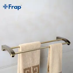 Frap Ретро Стиль настенная бронзовая поверхности двойной Штанги для полотенец Ванная комната Полотенца вешалка Аксессуары для ванной