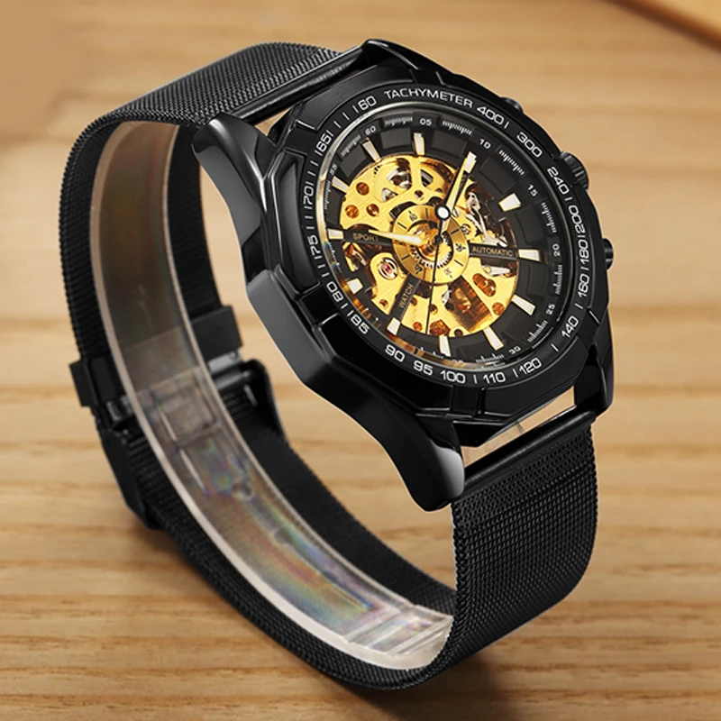 Watches Men 2018 New Male Clock Relogio Masculino Gold Mechanical