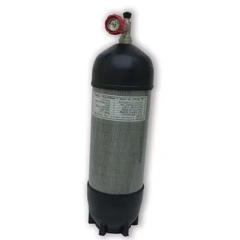 Billige AC109111 Pcp Luftgewehr Verwenden 9L Ce Gas Zylinder Scuba Air Tank Mit Schutz Hülse & Ventil Für Airforce Condor 4500Psi Paintball