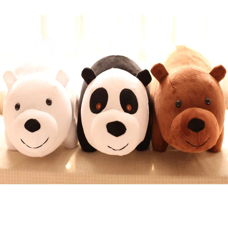 1 unids 40 * 20 cm nos desnudo osos oso de dibujos animados, grizzly Bear  panda de felpa muñeca de juguete, regalo de cumpleaños muñeca, juguete de  los niños|gift box|toys for men