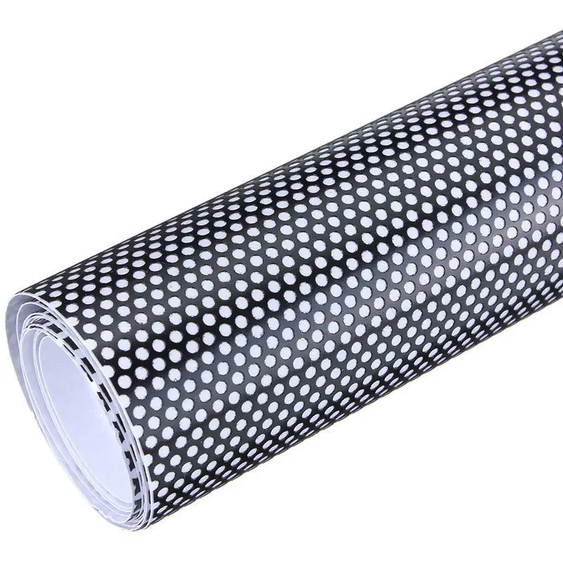 

122*50cm/48"x20" Black One Way Vision Print Media Vinyl Window Film Perforated Mesh Posting Film Self Adhsive