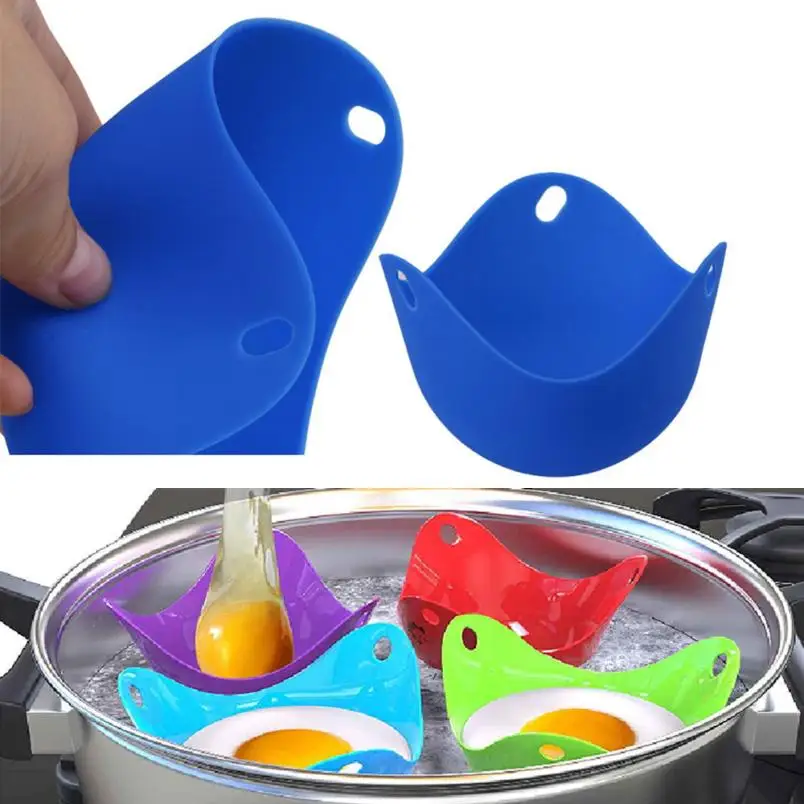 the best seller Fashion 4PCS Kitchen Silicone Egg Poacher Poaching