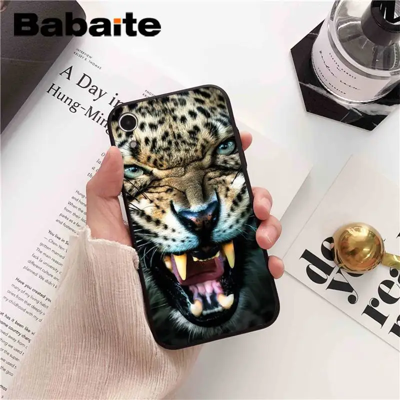 Babaite лев тигр Волк Шаблон Coque Оболочка Чехол для телефона для iPhone X XS MAX 6 6s 7 7plus 8 8Plus 5 5S SE XR 11 11pro 11promax