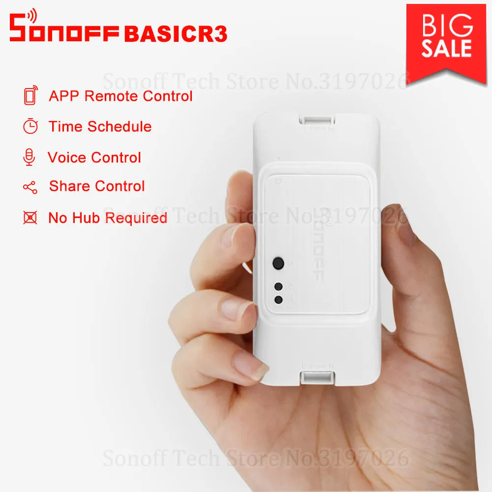 

Itead Sonoff BASIC R3 Smart Wifi Switch Wireless Remote Switch Supports LAN/APP/Vocie Control Work with Alexa Google Home IFTTT