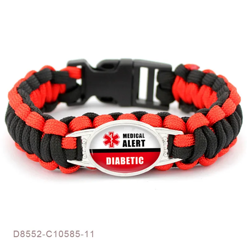 ROMAD Medical Alert ID Bracelet For Women Men Outdoor Survival Watch