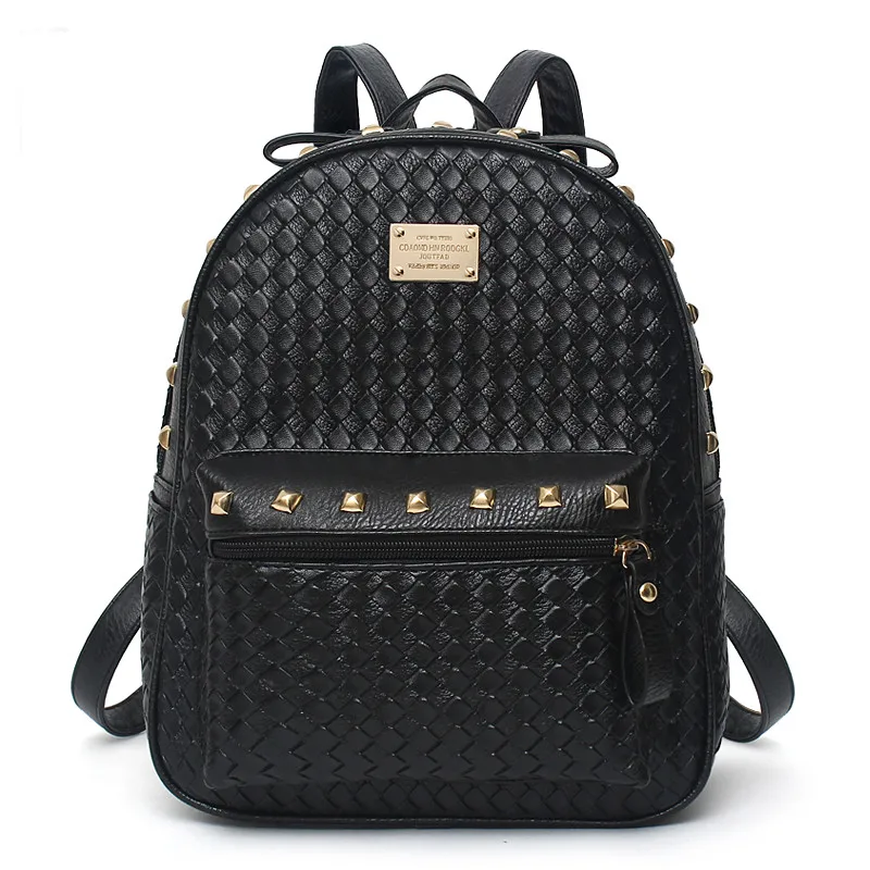 vintage casual rivet small PU leather travel bags high quality new kids fashion women candy clutch