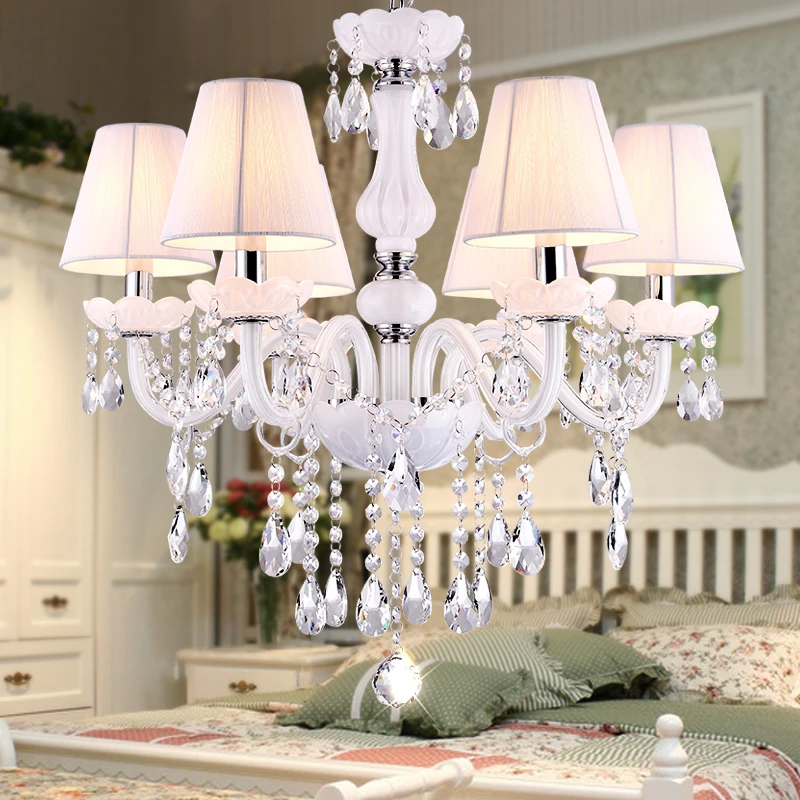 White Crystal Chandeliers Modern LED Chandeliers For Living Room lustres de White Crystal Chandeliers Modern LED Chandeliers For Living Room lustres de