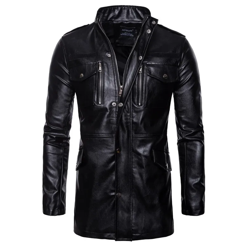 long leather jacket men 01