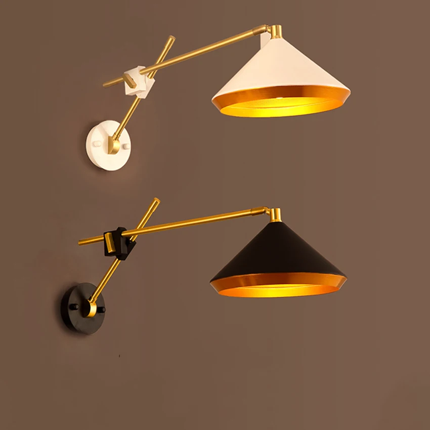 Nordic Long Pole Art Wall Lamp Movable Telescopic Lights Nordic Long Pole Art Wall Lamp Movable Telescopic Lights Bedroom Bedside Study Living Room Learning Lighting Fixtures Avize